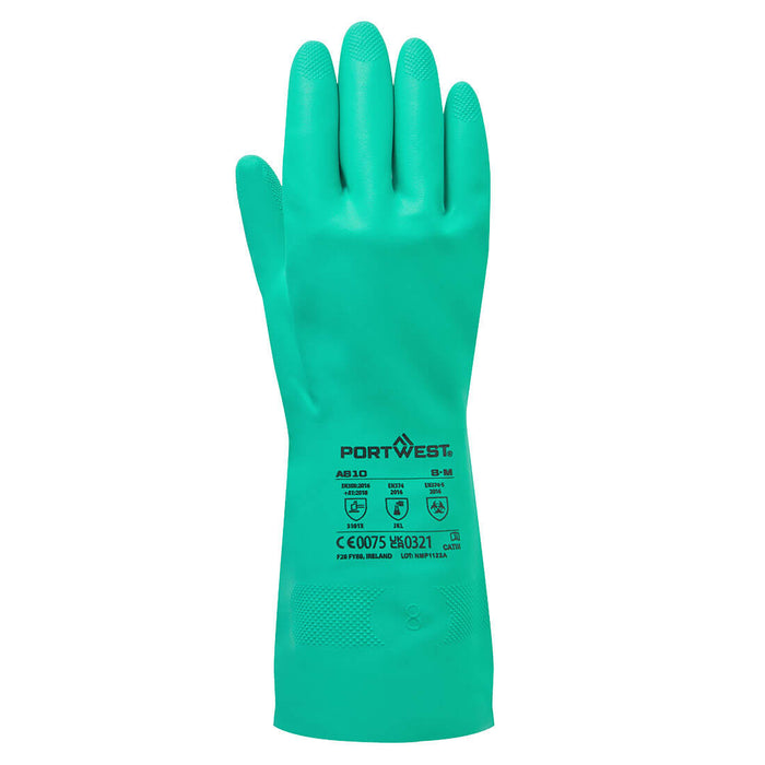 A810 - Nitrosafe Chemical Gauntlet - Nitrile Green (THIS PRODUCT IS SOLD IN MULTIPLES OF 12) (THIS PRODUCT IS SOLD IN MULTIPLES OF 12)