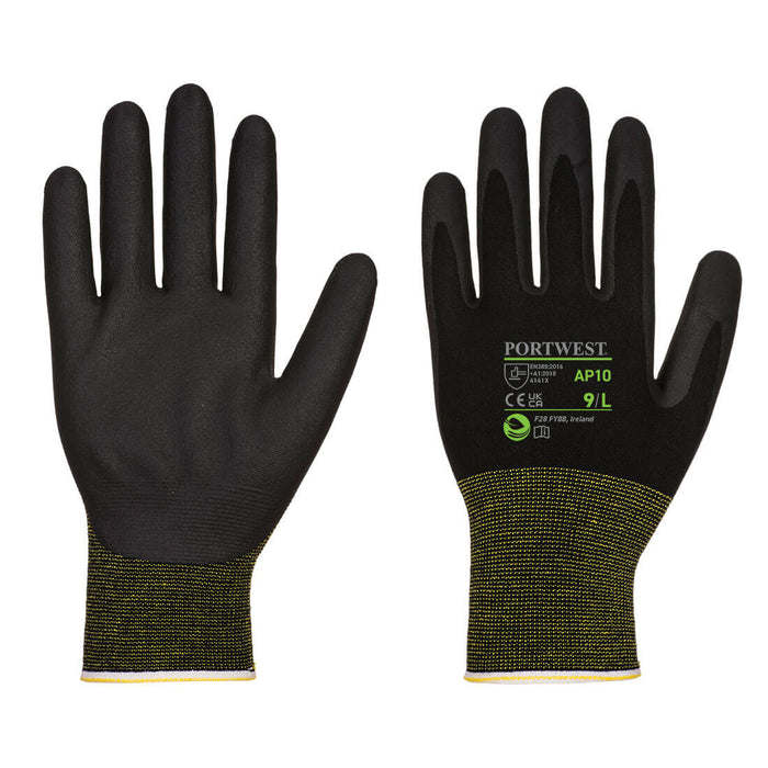 AP10 - NPR15 Foam Nitrile Bamboo Glove Pk12 Black