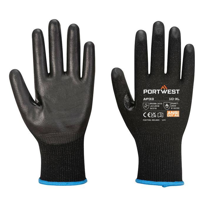 AP33 - LR15 PU Touchscreen Glove PK12 Black