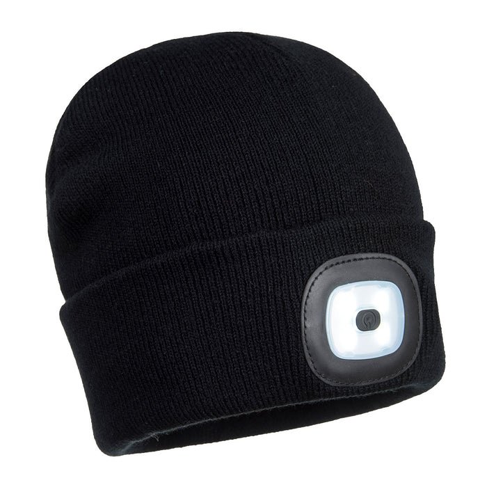 B028 - Rechargeable Twin LED Beanie