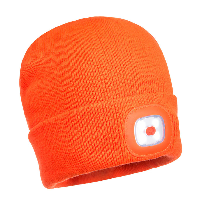B028 - Rechargeable Twin LED Beanie