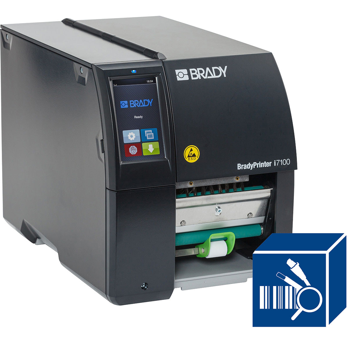 BradyPrinter i7100 300 dpi Industrial Label Printer ESD-Protected Peel Model with Product and Wire ID Software Suite