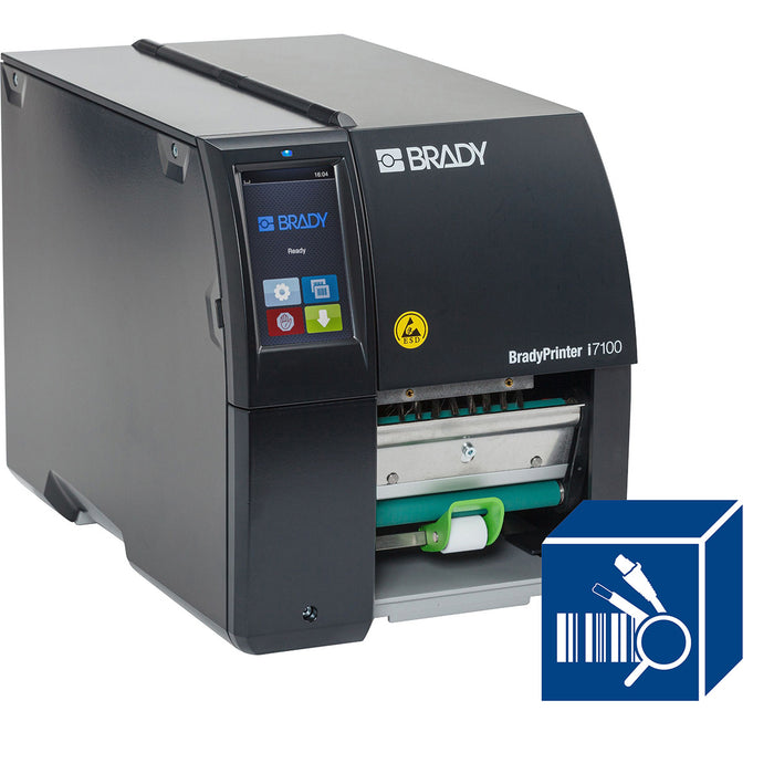 BradyPrinter i7100 600 dpi Industrial Label Printer ESD-Protected Peel Model with Product and Wire ID Software Suite