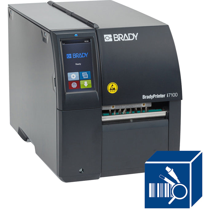 BradyPrinter i7100 600 dpi Industrial Label Printer ESD-Protected with Product and Wire ID Software Suite