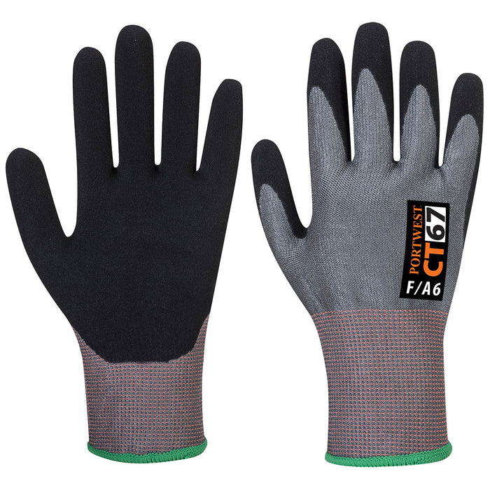CT67 - CT AHR Nitrile Foam Glove Gray/Black SELECT COLO