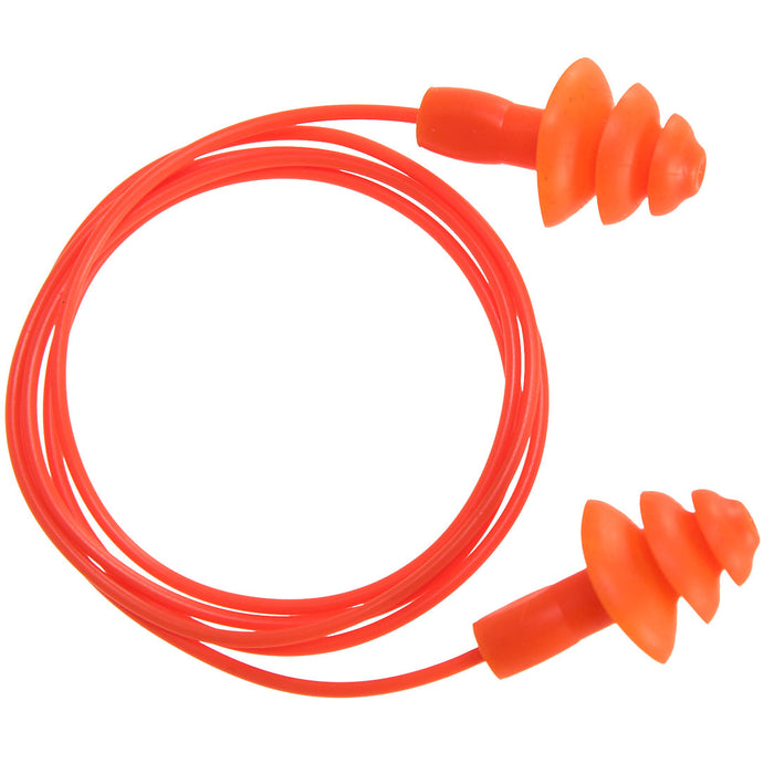 EP04 - Reusable Corded TPR Ear Plugs (50 pairs)