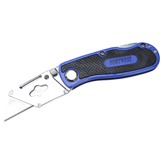 KN30 - Portwest Folding Utility Knife Blue
