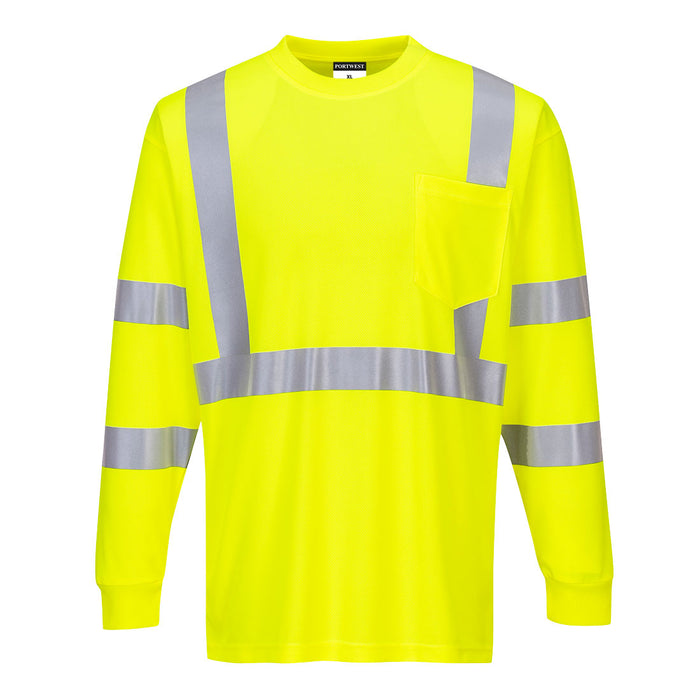 S192 - Hi-Vis Long Sleeve Ribbed Cuff T-Shirt