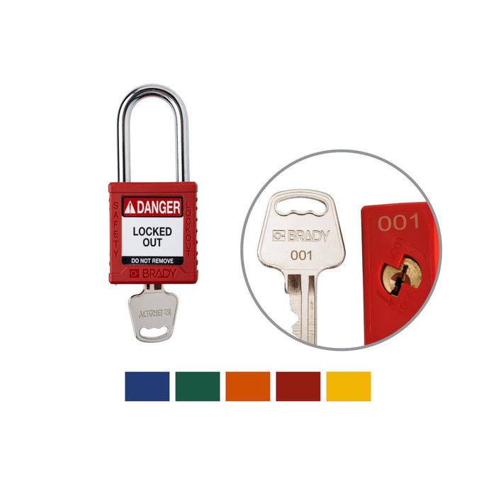 Nylon Safety Lockout Padlocks - Keyed Alike Sets, Unique Quantity and Color
