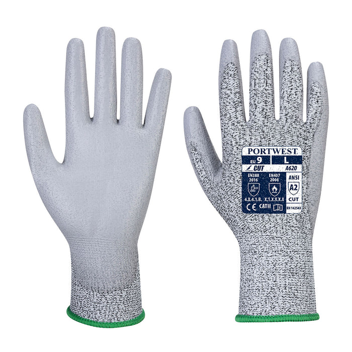VA620 - Vending LR Cut PU Palm Glove Gray