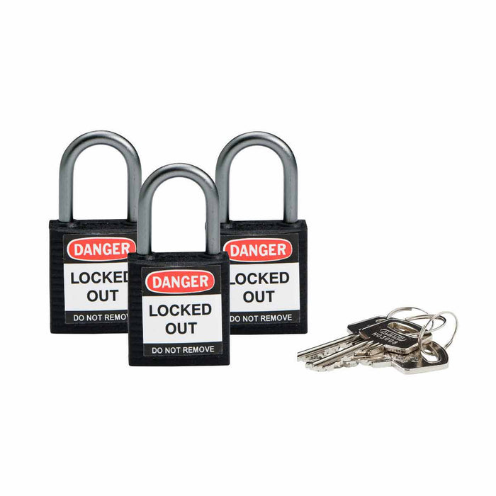 Compact Nylon Lockout Padlocks - Durable, Chemical - Resistant Security Solutions for Electrical & Mechanical Lockout Applications - Mann Supply Brady