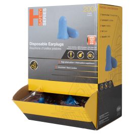 Disposable Earplugs (Box of 200 Pairs)