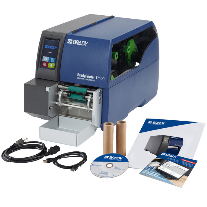 BradyPrinter i7100 300 dpi Industrial Label Printer Peel Model with Vial Label Applicator and Software