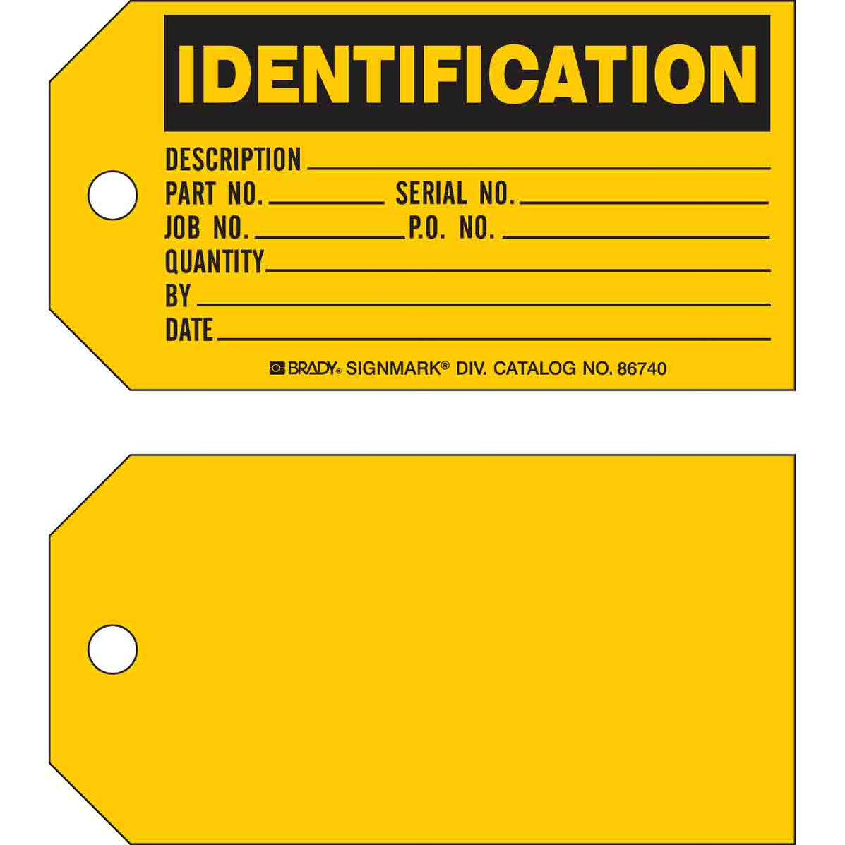 IDENTIFICATION Production Tags - Pack of 100 for Safety & Organization ...